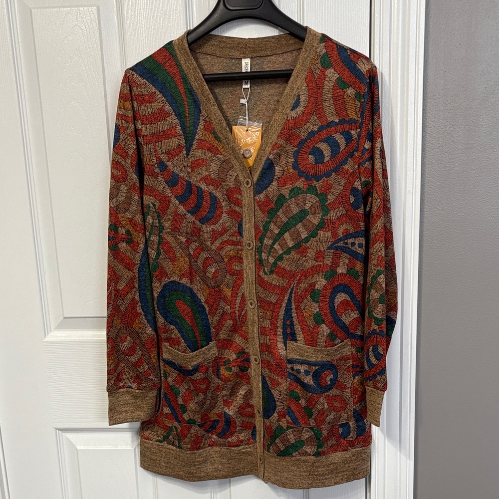 Colorful Patterned Women's Cardigan